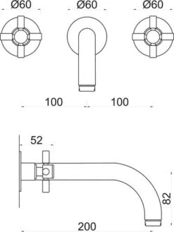 Mélangeur De Lavabo à Encastrer Star'O - ROLF -Salle De Bain Fournitures 501017014 3