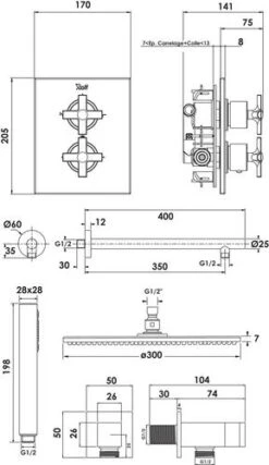 Pack Thermostatique De Douche à Encastrer Star'O - ROLF Inside -Salle De Bain Fournitures 501017022 4