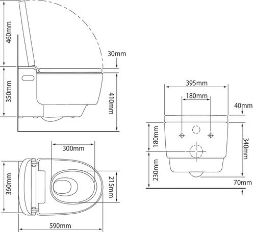 WC Lavant Suspendu Maira Aquaclean - GEBERIT 4 WC Lavant Suspendu Maira Aquaclean - GEBERIT – Image 4