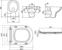 Cuvette Suspendue Sans Bride Avec Abattant - ROLF -Salle De Bain Fournitures 501513021 3
