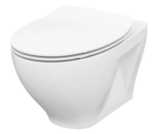 Cuvette Suspendue Carénée Sans Bride Avec Abattant - ROLF 1 Cuvette Suspendue Carénée Sans Bride Avec Abattant - ROLF