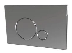 Plaque De Commande 3/6 Litres Ronde Chromée - ROLF