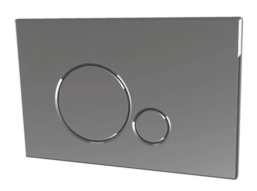 Plaque De Commande 3/6 Litres Ronde Chromée - ROLF 1 Plaque De Commande 3/6 Litres Ronde Chromée - ROLF