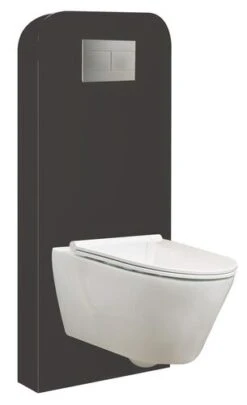 Bâti-support WC Mural 3/6 Litres Avec Coffrage En Fibre De Verre Noir 6 Bâti-support WC Mural 3/6 Litres Avec Coffrage En Fibre De Verre Noir -Salle De Bain Fournitures 501513514 3