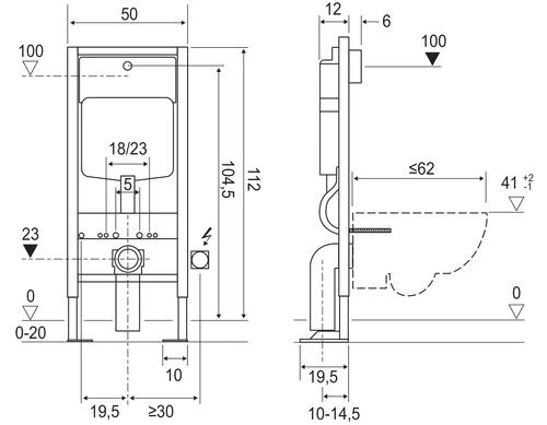 Bâti-support WC Autoportant Duofix + Plaque Sigma01 - GEBERIT 2 Bâti-support WC Autoportant Duofix + Plaque Sigma01 - GEBERIT – Image 2