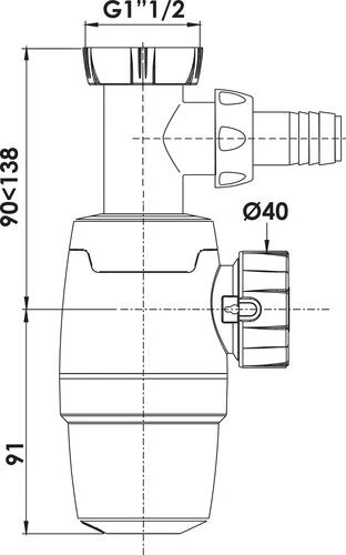 Siphon D'évier Avec Prise Machine à Laver Neo - WIRQUIN 2 Siphon D'évier Avec Prise Machine à Laver Neo - WIRQUIN – Image 2