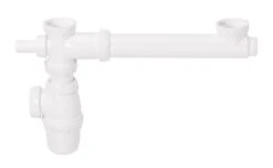 Tubulure Avec Siphon Pour évier 2 Cuves - WIRQUIN