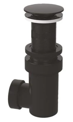 Siphon De Lavabo Universel Noir Avec Bonde Digiclic - VALENTIN