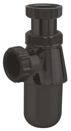Siphon De Lavabo ABS Noir Grand Culot - VALENTIN