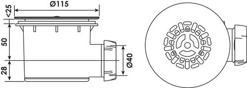 Bonde De Douche Horizontale ø90 - WIRQUIN 2 Bonde De Douche Horizontale ø90 - WIRQUIN – Image 2
