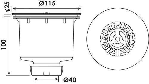 Bonde De Douche Verticale Universelle ø90 - WIRQUIN 2 Bonde De Douche Verticale Universelle ø90 - WIRQUIN – Image 2