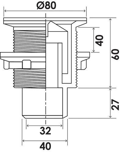 Bonde De Douche Verticale à Coller ø60 - NICOLL 2 Bonde De Douche Verticale à Coller ø60 - NICOLL – Image 2