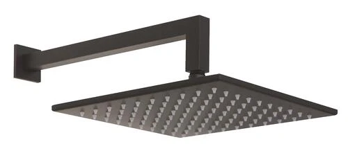 Pomme De Tête Carrée Extra-plate 300x300mm Noir Mat 2 Pomme De Tête Carrée Extra-plate 300x300mm Noir Mat – Image 2