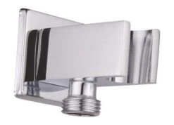 Support Mural Carré Laiton à Encastrer Chromé