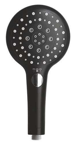 Douchette Anticalcaire 3 Jets ø129mm Noire 2 Douchette Anticalcaire 3 Jets ø129mm Noire – Image 2