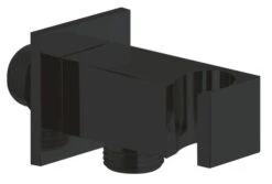 Support Mural Carré Laiton à Encastrer Noir