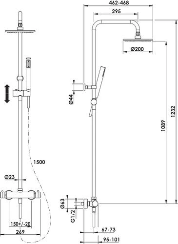 Colonne De Douche Thermostatique Ev'O - ROLF 2 Colonne De Douche Thermostatique Ev'O - ROLF – Image 2