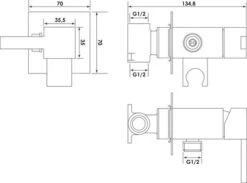 Kit Hygiène à Encastrer Avec Douchette -Salle De Bain Fournitures 503511001 3