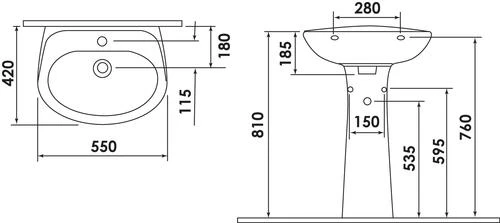 Colonne Au Sol Pour Lavabo 503511505 2 Colonne Au Sol Pour Lavabo 503511505 â Image 2