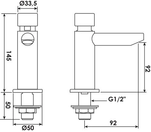 Robinet De Lavabo Temporise - ROLF 2 Robinet De Lavabo Temporise - ROLF – Image 2