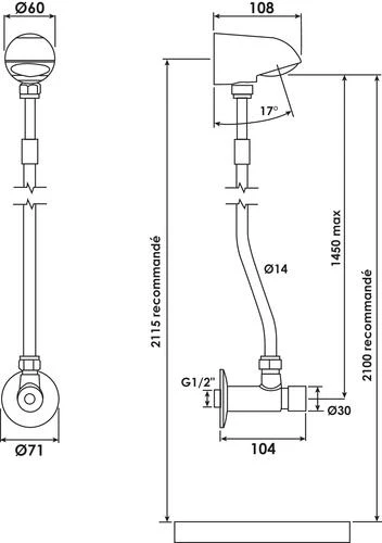 Barre De Douche Temporisée - ROLF 2 Barre De Douche Temporisée - ROLF – Image 2