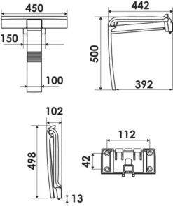 Siège De Douche Declipsable Et Escamotable Arsis Gris - PELLET -Salle De Bain Fournitures 504013005 4