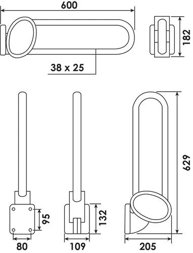 Barre D'appui Relevable Arsis Gris - PELLET 3 Barre D'appui Relevable Arsis Gris - PELLET – Image 3