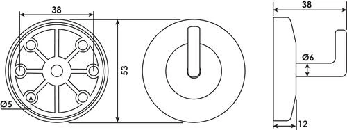 Patère Murale Nylon - PELLET 2 Patère Murale Nylon - PELLET – Image 2