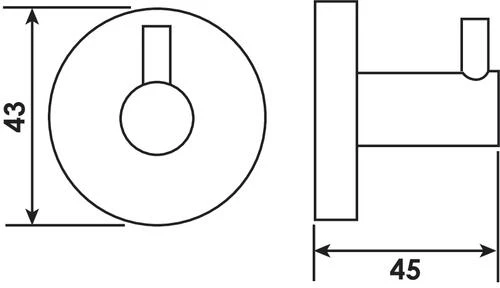 Porte-peignoir Inox Brosse - PELLET 2 Porte-peignoir Inox Brosse - PELLET – Image 2
