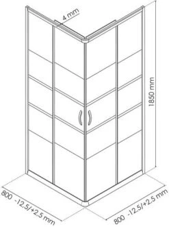 Paroi De Douche Accès D'angle Aumea 80cm - ELMER -Salle De Bain Fournitures 509695 3