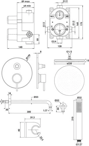 Pack Mitigeur De Douche à Encastrer Ori'O - ROLF 2 Pack Mitigeur De Douche à Encastrer Ori'O - ROLF – Image 2