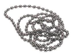 Chaînette Perlée Laiton Chromé ø4,5mm