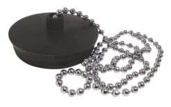 Bouchon PVC Noir Avec Chaînette