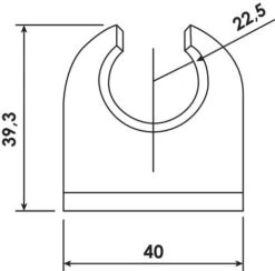 Support Mural Fixe ABS -Salle De Bain Fournitures 5936 10 3