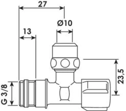 Robinet D'arrêt Court Sous Lavabo 12/17 - SCHELL -Salle De Bain Fournitures 687 12 4