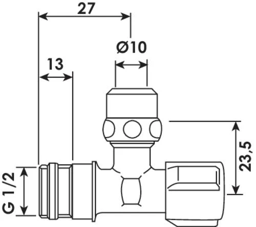 Robinet D'arrêt Court Sous Lavabo 15/21 - SCHELL 2 Robinet D'arrêt Court Sous Lavabo 15/21 - SCHELL – Image 2