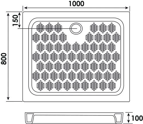 Receveur De Douche Céramique 80x100cm 2 Receveur De Douche Céramique 80x100cm – Image 2
