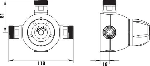 Mitigeur Thermostatique Collectif Premix T2 Confort - DELABIE 2 Mitigeur Thermostatique Collectif Premix T2 Confort - DELABIE – Image 2