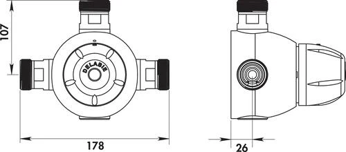Mitigeur Thermostatique Collectif Premix T4 Confort - DELABIE 2 Mitigeur Thermostatique Collectif Premix T4 Confort - DELABIE – Image 2