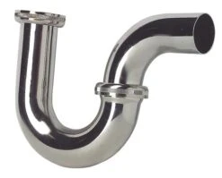 Siphon De Lavabo Laiton Blanchi