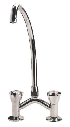 Mélangeur D'évier Table Timbre Chromé - Entraxe Réglable