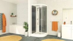 Cabine De Douche Quart De Cercle 80cm TAYA - ELMER 6 Cabine De Douche Quart De Cercle 80cm TAYA - ELMER -Salle De Bain Fournitures 800007 3