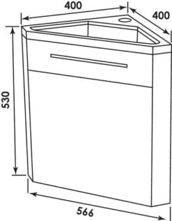 Meuble Lave-mains D'angle Blanc Cuzco - BATHROOM THERAPY -Salle De Bain Fournitures 800014 4