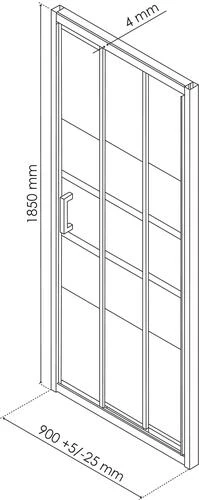 Paroi De Douche 3 Volets Coulissants Aumea 90 Cm - ELMER 4 Paroi De Douche 3 Volets Coulissants Aumea 90 Cm - ELMER – Image 4
