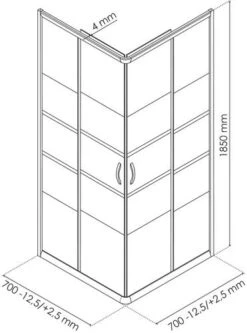 Paroi De Douche Accès D'angle Aumea 70cm - ELMER 5 Paroi De Douche Accès D'angle Aumea 70cm - ELMER -Salle De Bain Fournitures 800033 3