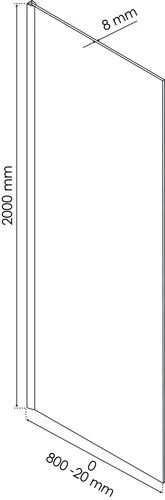 Écran De Douche Fixe Profilé Chromé Scudo 80cm - ELMER 4 Écran De Douche Fixe Profilé Chromé Scudo 80cm - ELMER – Image 4