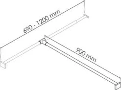 Barre De Retour Murale Pour Fixation écran De Douche - ELMER -Salle De Bain Fournitures 800054 4