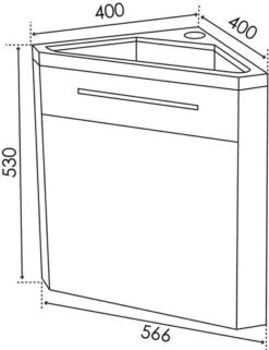 Meuble Lave-mains D'angle Anthracite Cuzco - BATHROOM THERAPY -Salle De Bain Fournitures 800146 3