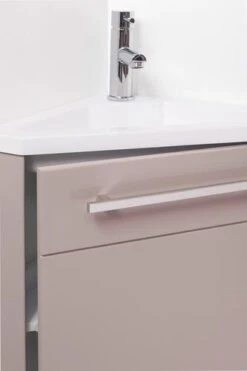 Meuble Lave-mains D'angle Taupe Cuzco - BATHROOM THERAPY -Salle De Bain Fournitures 800276 4