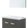 Meuble Lave-mains De Face Anthracite Goia - BATHROOM THERAPY